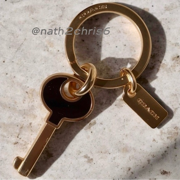 Coach Lock & Key Bag Charm/Key Ring Set NWT - Picture 6 of 10